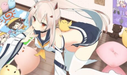 操动漫美女,操场上的青春风采